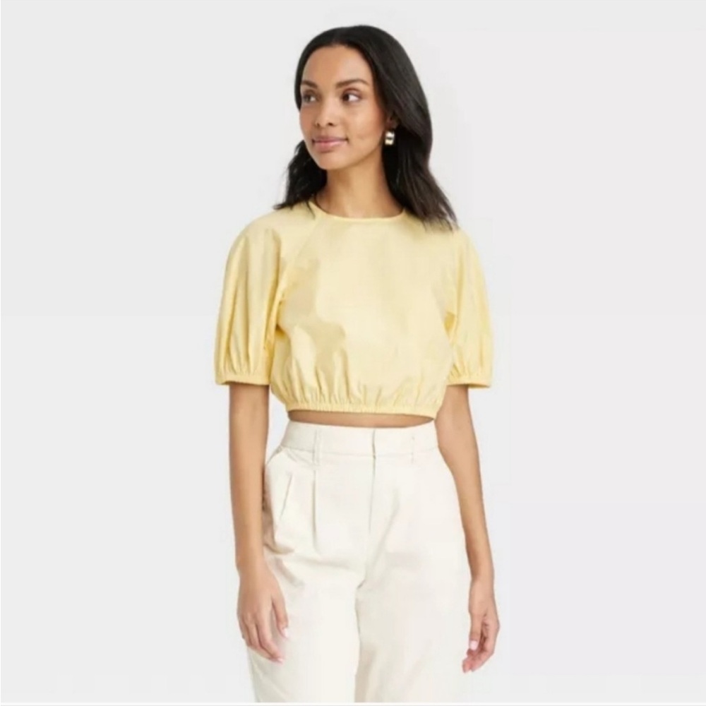 Slim Fit Puff Short Sleeve Top